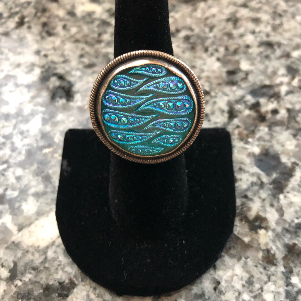 Dreamer Peacock Ore Ring